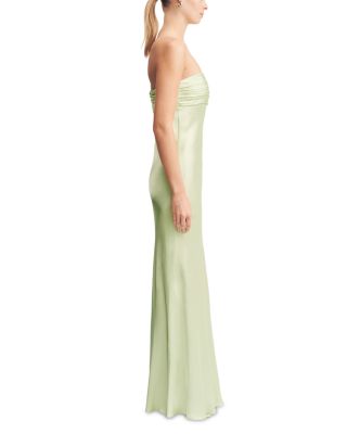 La Lune Strapless Ruched Bodice Gown