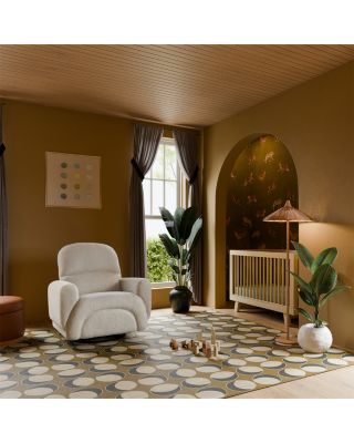 Rainbow Recliner and Swivel Glider in Teddy Loop