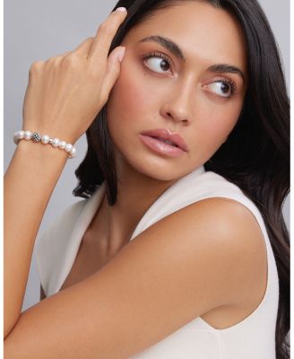 Caviar Ball Beaded Cultured Pearl Bracelet, 10mm