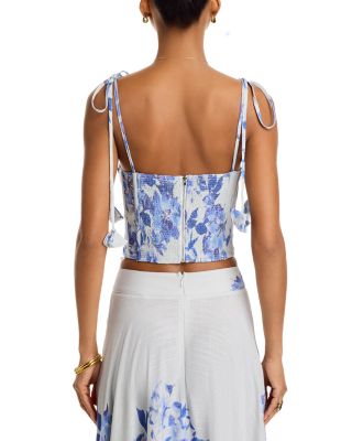 Placed Floral Bustier Top - Exclusive