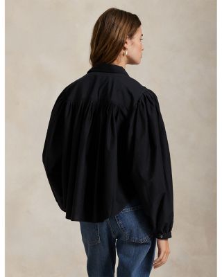 Pleated Cotton Silk Shirt