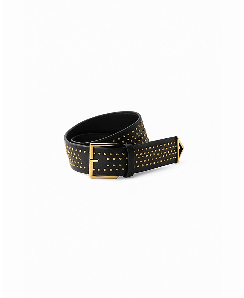 Prada Leather Belt With Studs