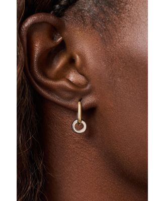 Solid Gold Eclipse Hoop Set