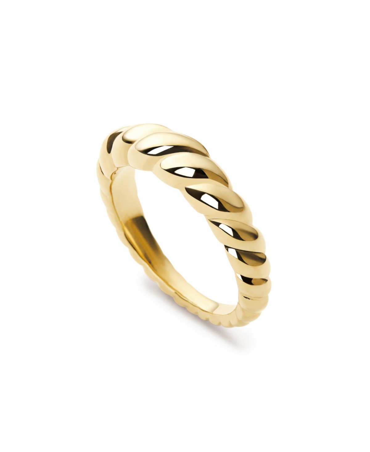 Gold Twist Slim Rope Ring