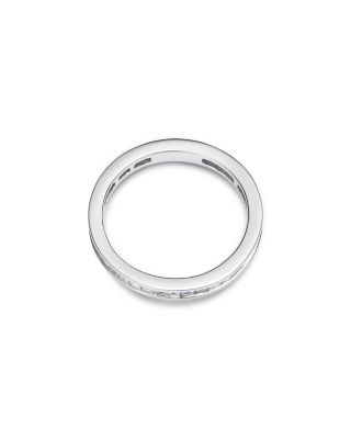 Diamond Baguette Channel Set Eternity Band in 14K White Gold, 0.75 tcw