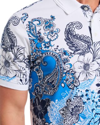 Orzell Floral & Paisley Knit Polo