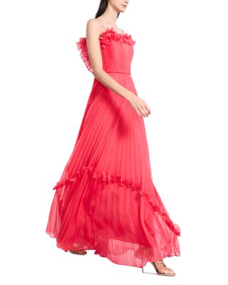 Shirring Ruffle Gown