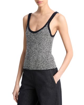 Textured Micro Stripe Tank