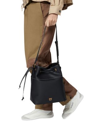 Secchiello Classic Leather Bucket Bag