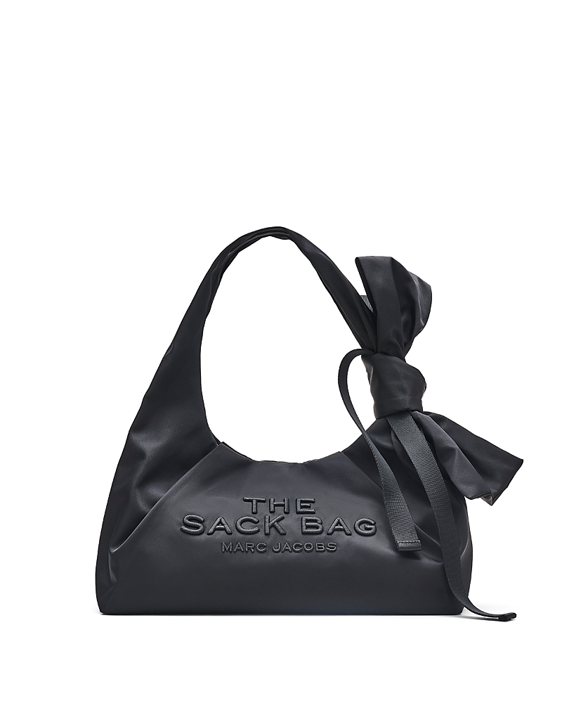 Marc Jacobs The Sack Bow Nylon Shoulder Bag In Black