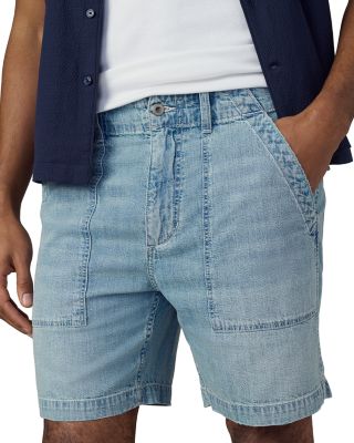 Utilitarian Regular Fit Chambray Shorts 