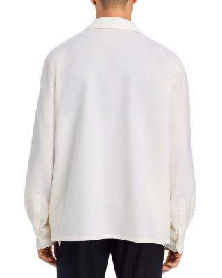 Double Pocket Relaxed Fit Tropical Wool Shirt 