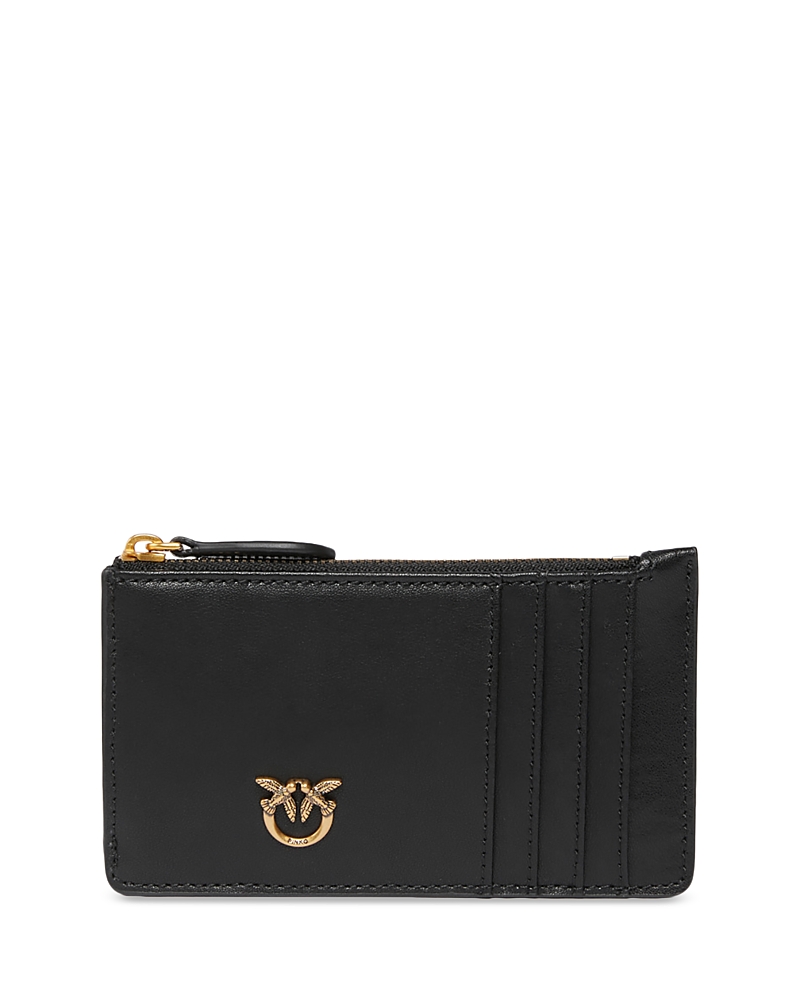 Pinko Airone Black Leather Cardholder