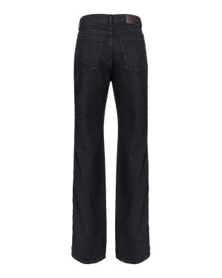 Wanda Wide Leg Jeans in Limo Black