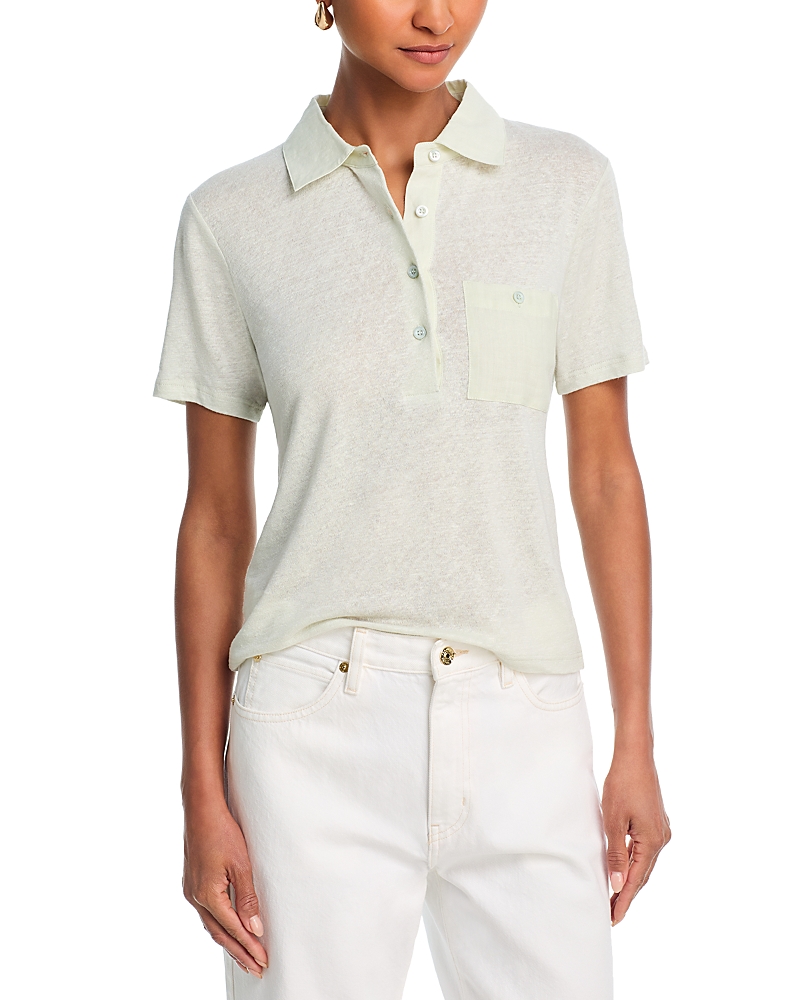 Frame The Cady Polo Top In Green