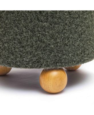 Jaine Loose Faux-Mohair Ottoman