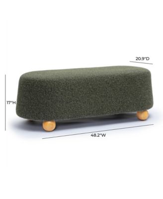 Jaine Loose Faux Mohair Large Ottoman