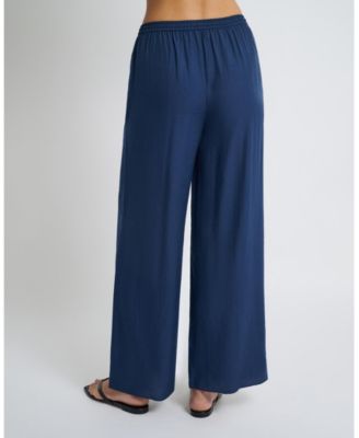Crinkle Wide Leg Drawstring Pant