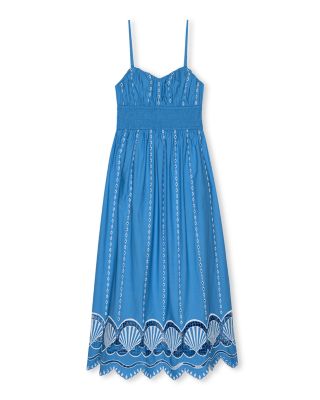 Murano Eyelet Midi Dress