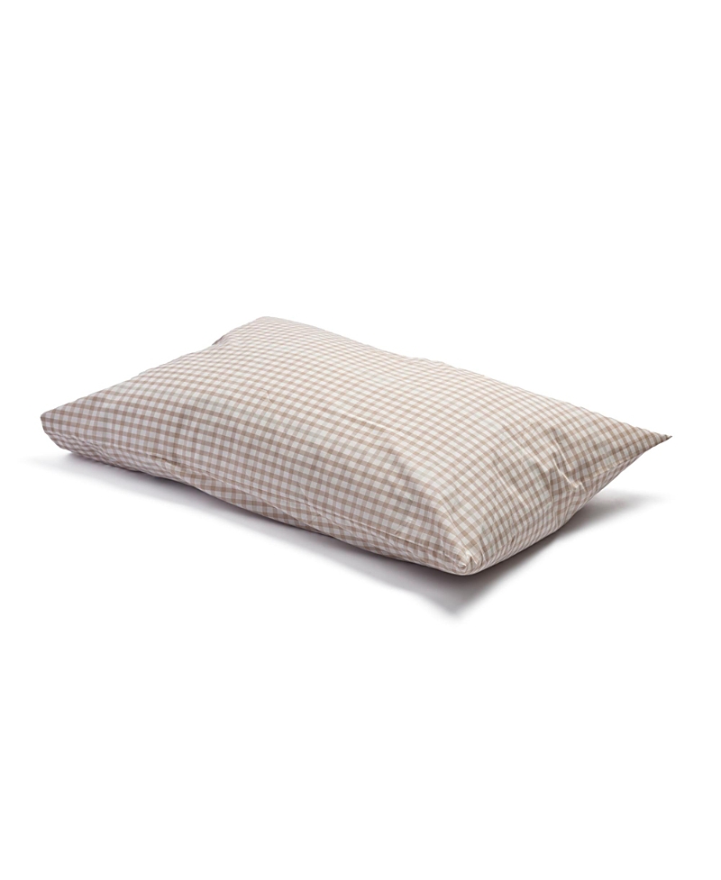 Piglet In Bed Small Gingham Check Pillowcase Pair, King In Neutral