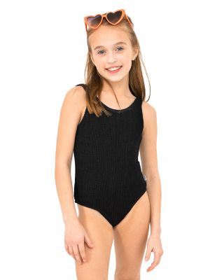 Girls' Crinkle One Piece Swimsuit - Big Kid