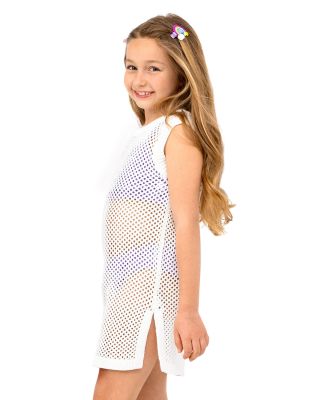 Girls' Reina Crochet Cover-Up Dress - Little Kid, Big Kid