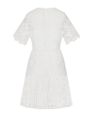 Nikoletta Mixed Laces Pleated Combo Mini Dress