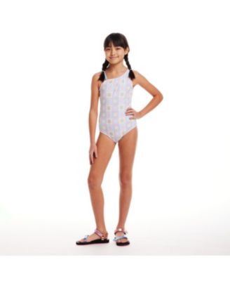 Girls' Crochet Look One-Piece Swimsuit - Big Kid