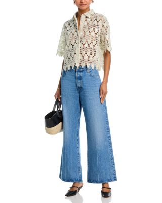 Lace Short Sleeve Shirt