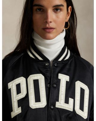 Logo Satin Bomber Jacket