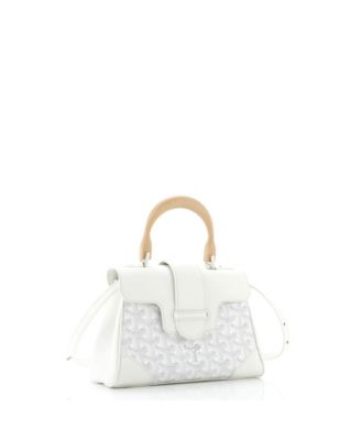 Mini Saigon Top Handle Bag Coated Canvas with Leather