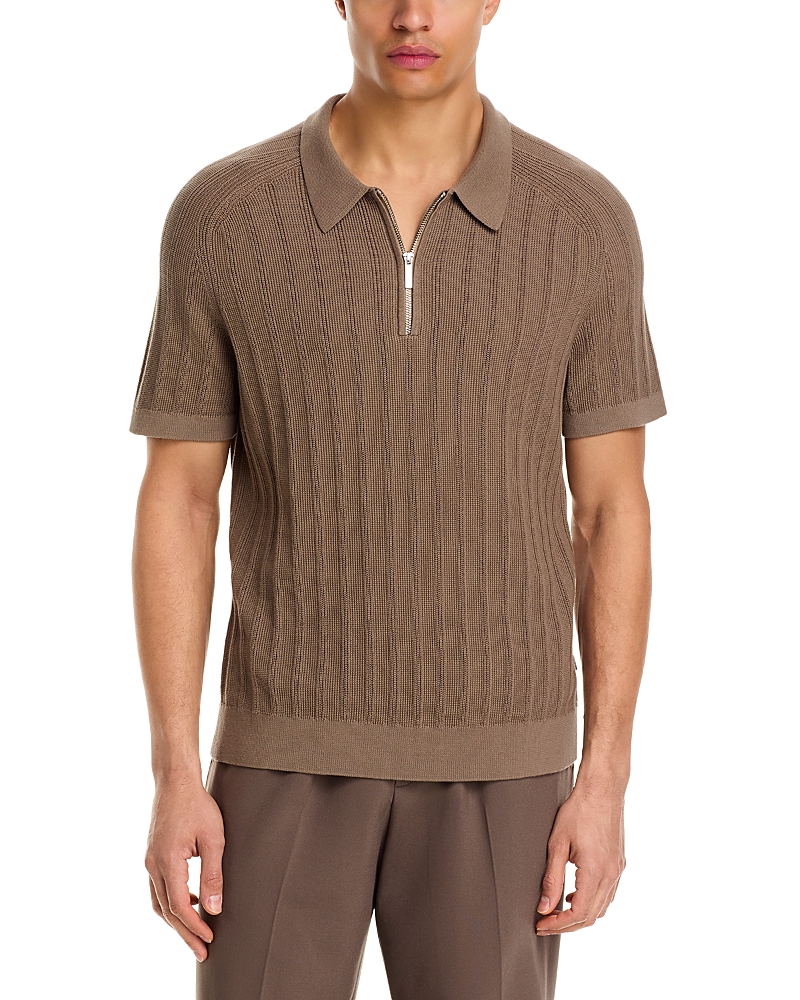 Michael Kors Textured Zip Polo