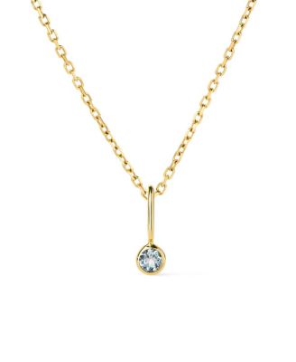 Solid Gold - Birthstone Necklace