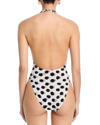 Crossover Halter One Piece Swimsuit 