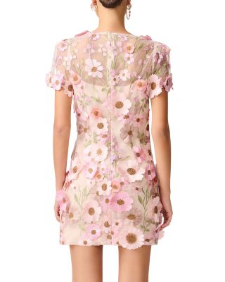 Elle Appliqu&amp;eacute; Mini Dress