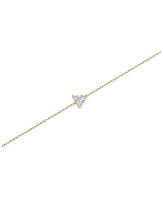 Petite Solitaire Bracelet Trillion in 14K White/14K Yellow Gold, 0.17ctw Trillion Lab Grown Diamond