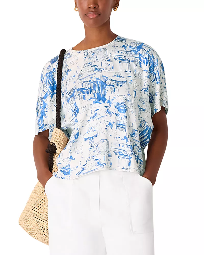 Whistles Rome Print Blouse