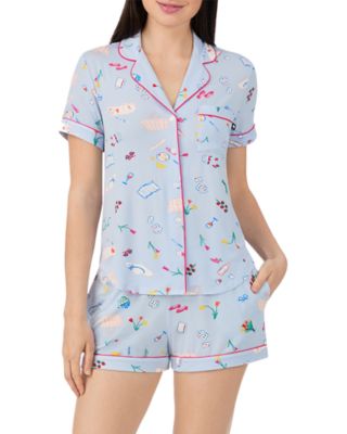 Short Sleeve Boxer Pajama Set