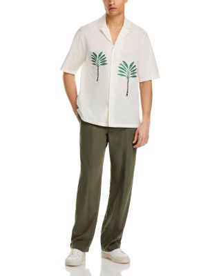 Short Sleeve Palm Tree Camp Shirt