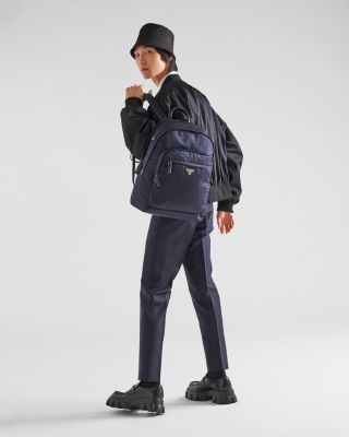 Re-Nylon and Saffiano Leather Backpack