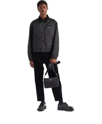 Re-Nylon and Saffiano Leather Shoulder Bag