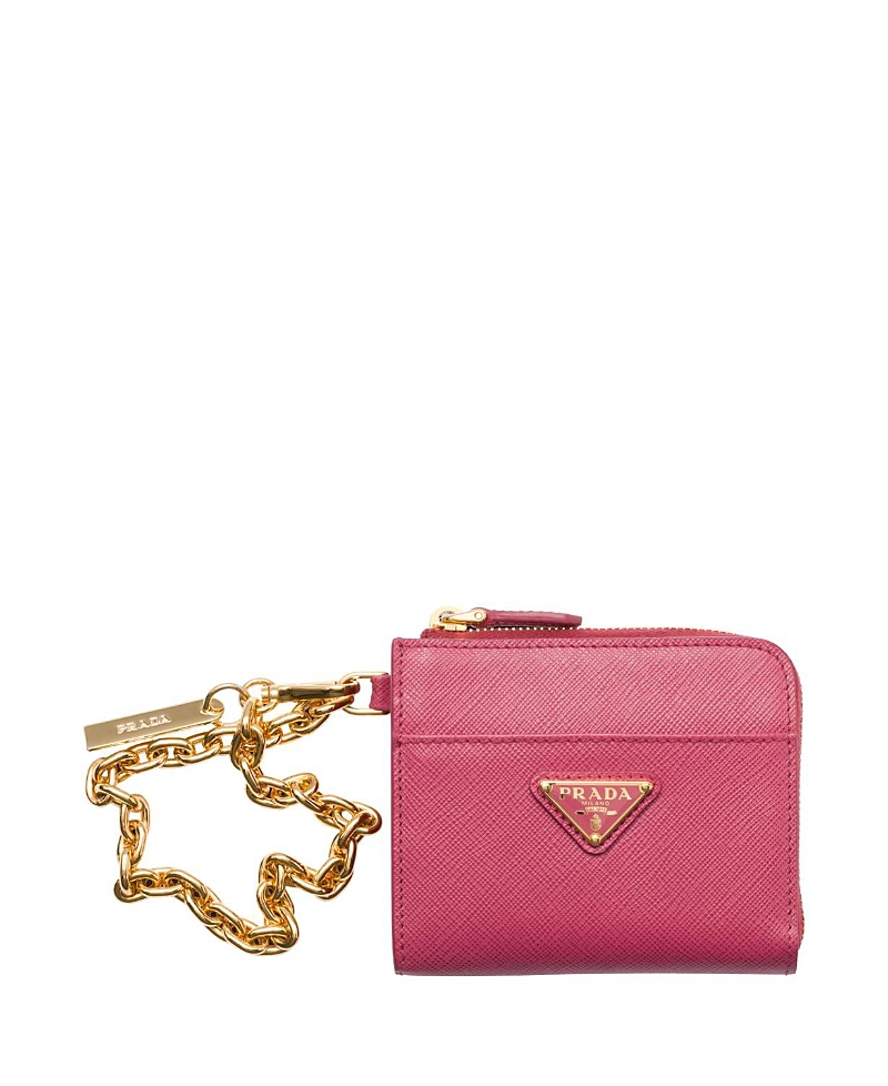 Prada Small Saffiano Leather Zipper Wallet