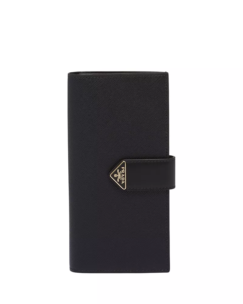 Prada Large Saffiano and Smooth Leather Wallet
