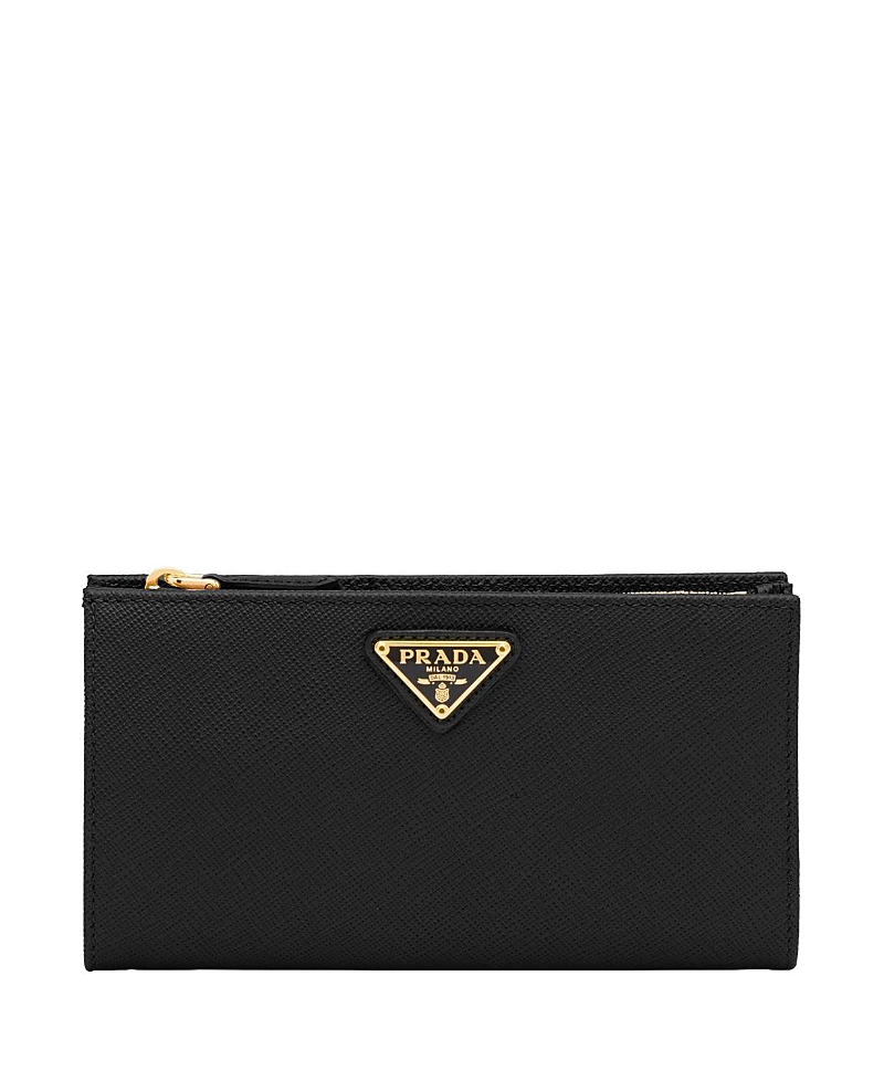 Prada Compact Wallet Gold-tone Hardware