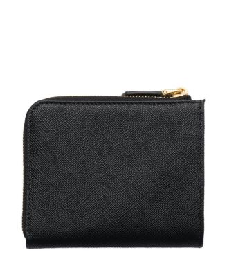 Small Saffiano Leather Zipper Wallet