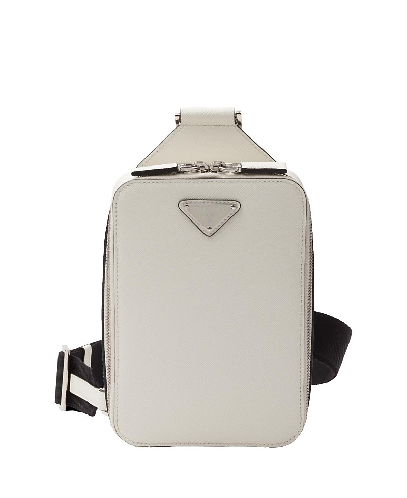 Prada Brique Saffiano Leather Bag In Neutral