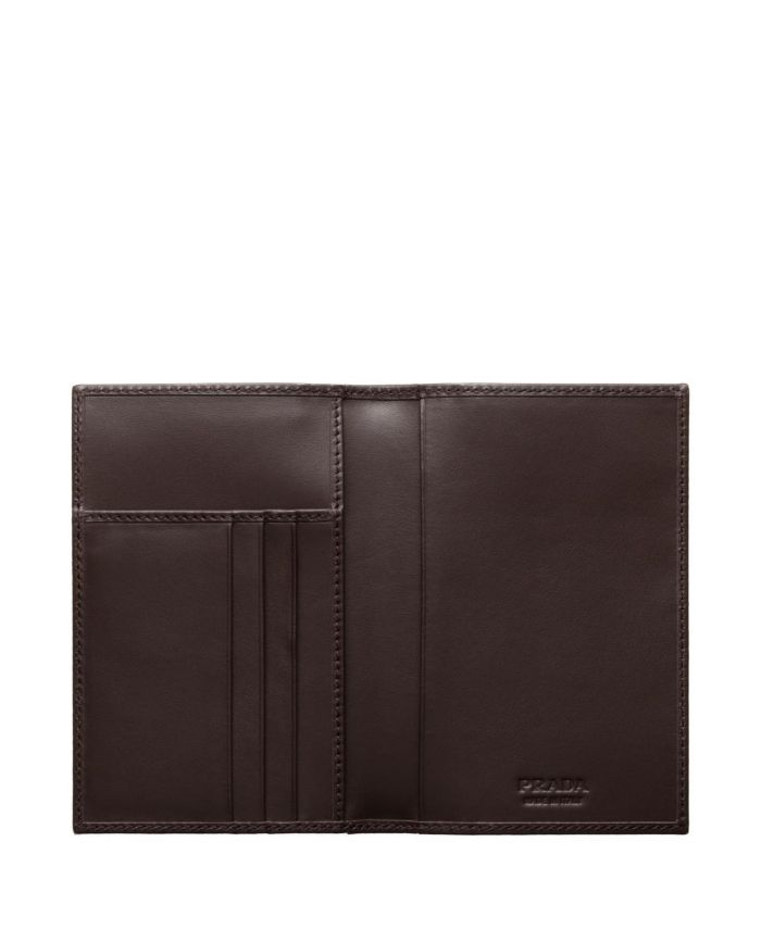 Re-Nylon and Leather Passport Holder