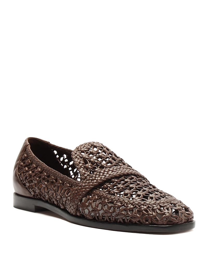 Alexandre Birman Jane Woven Leather Loafers