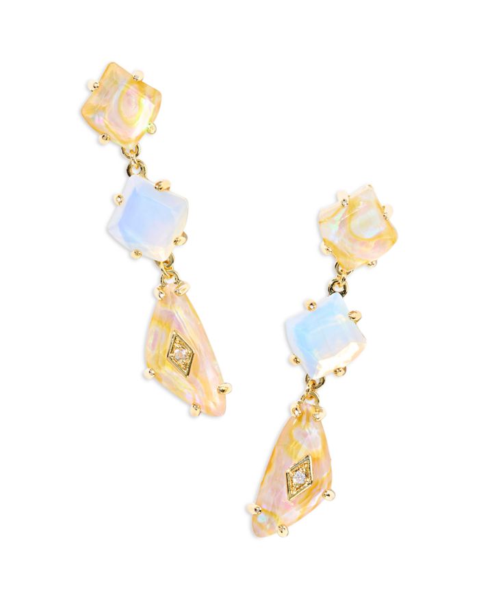 Bianca Stone Mix Linear Earrings
