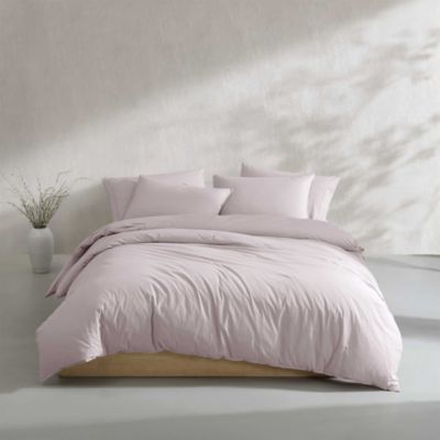 Washed Percale Cotton 3 Piece Duvet Cover Set, King